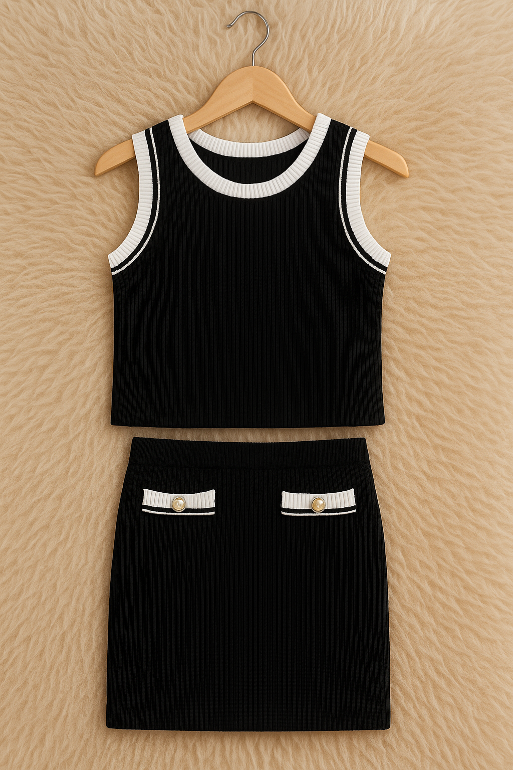 Chic Knit Skirt Co-ord Set