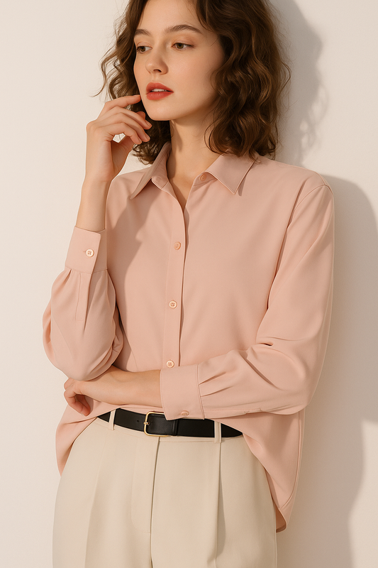 Classic Solid Georgette Shirt