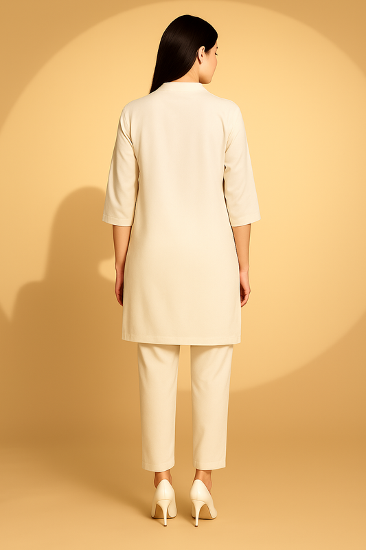 Mirror Embroidered Cotton Co-ord Set