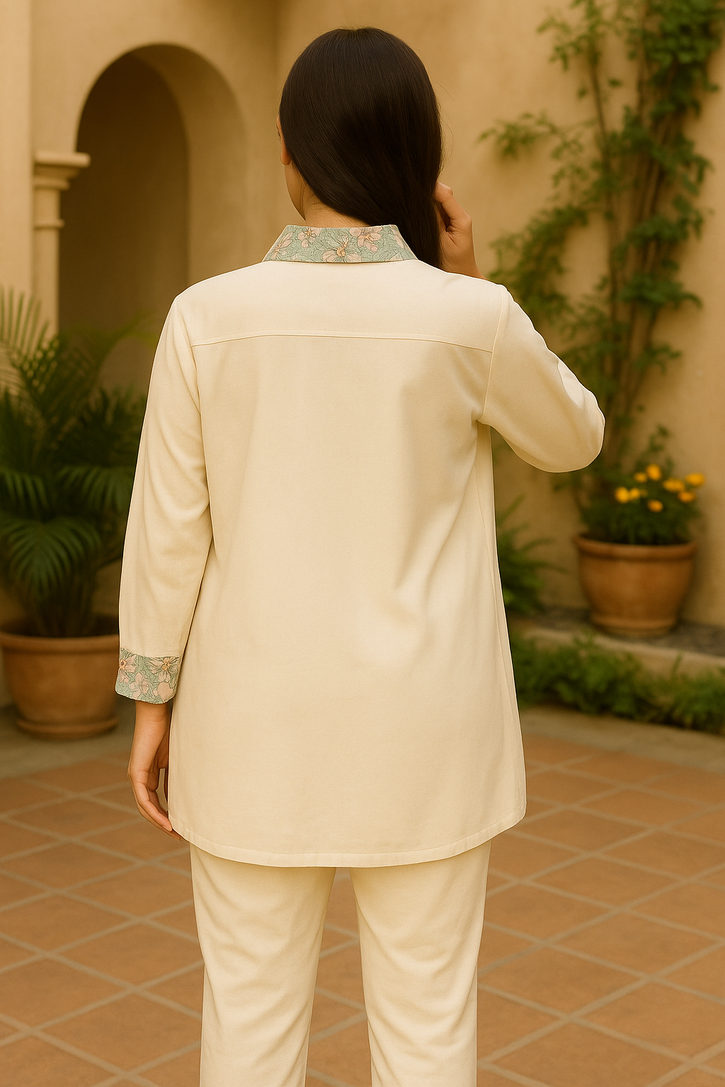 Pastel Panel Detail Cotton Co-ord Set