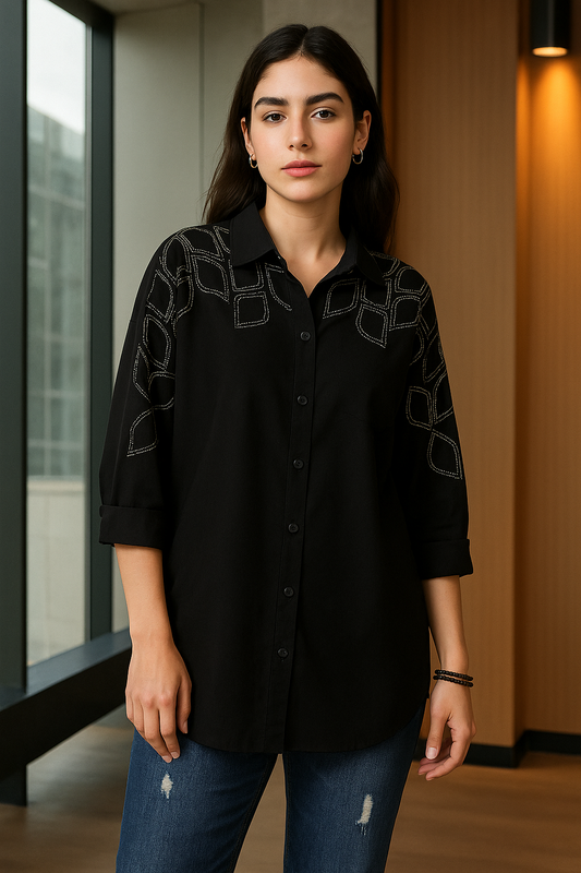 Swarovski Embellished Designer Shirt