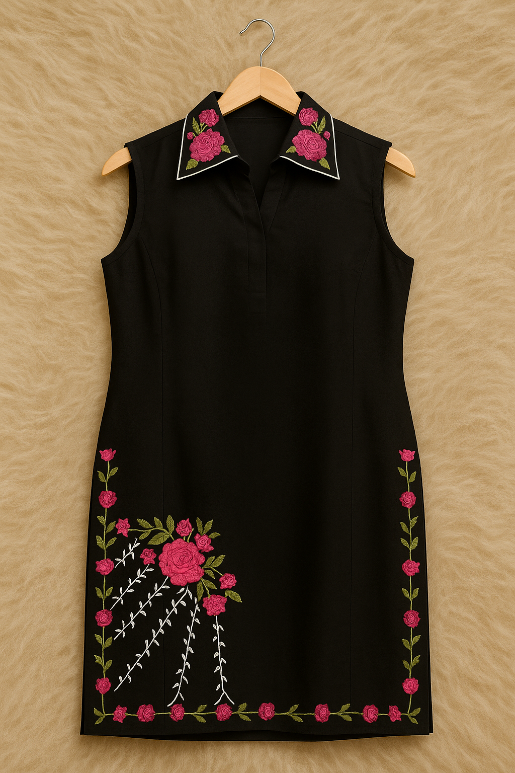 Black Embroidered Co-ord Set 2