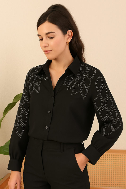 Swarovski Embellished Designer Shirt
