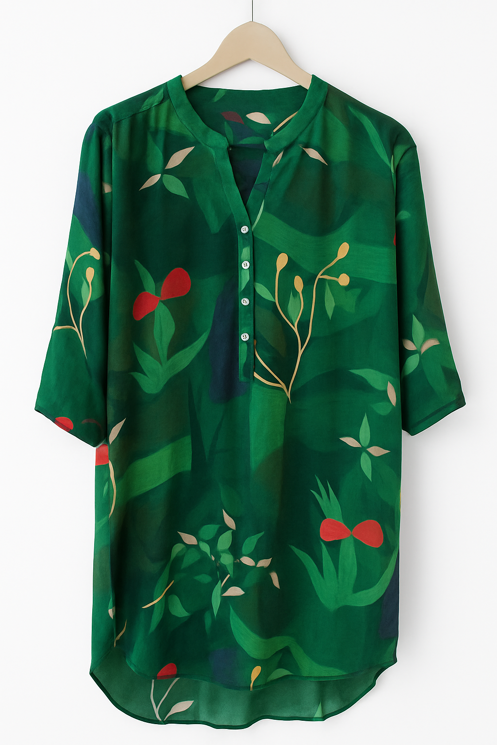 Emerald Garden Printed Kurta Dress