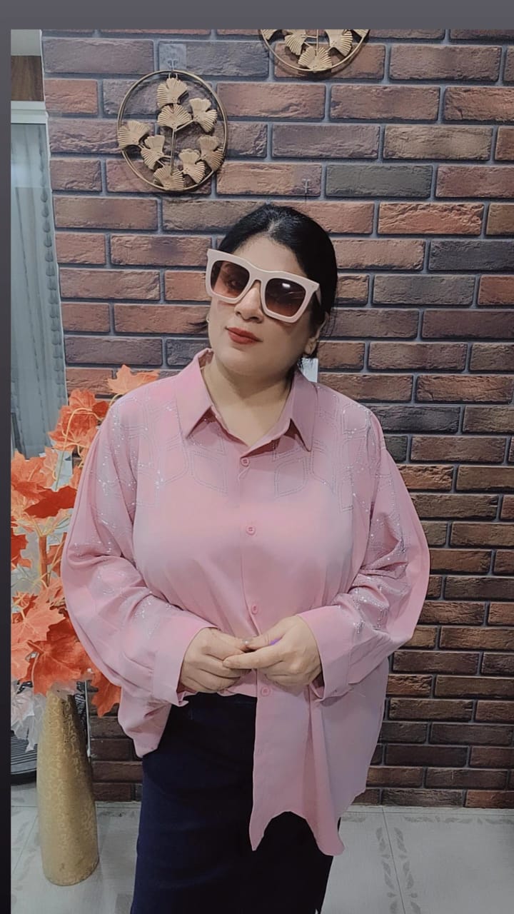 Swarovski Embellished Designer Shirt