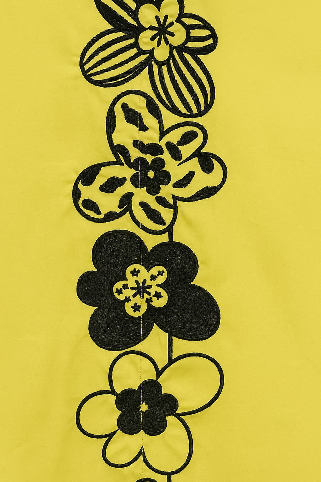 Cotton Shirt with Floral Scalloped Embroidery,Neon Green light