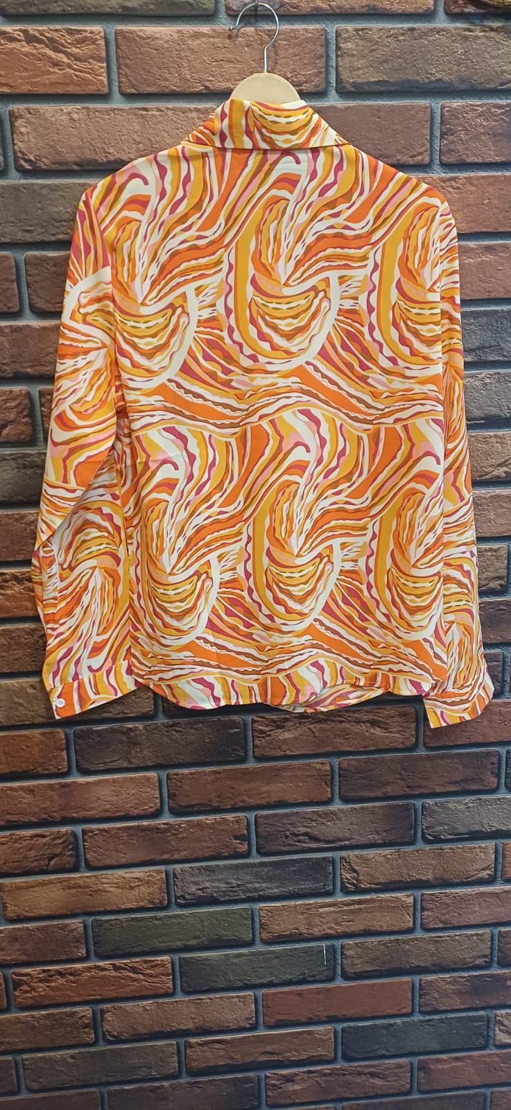 š Tangerine Swirl Embellished Shirt ā BStuzio Exclusive