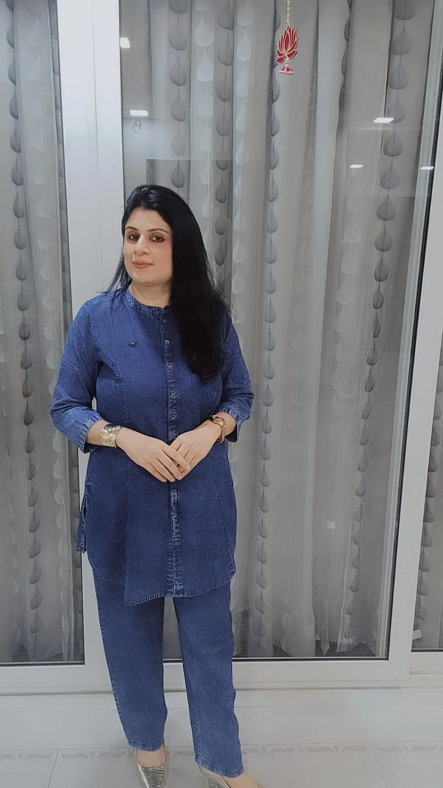 Soft Blue Denim Co-ord Set