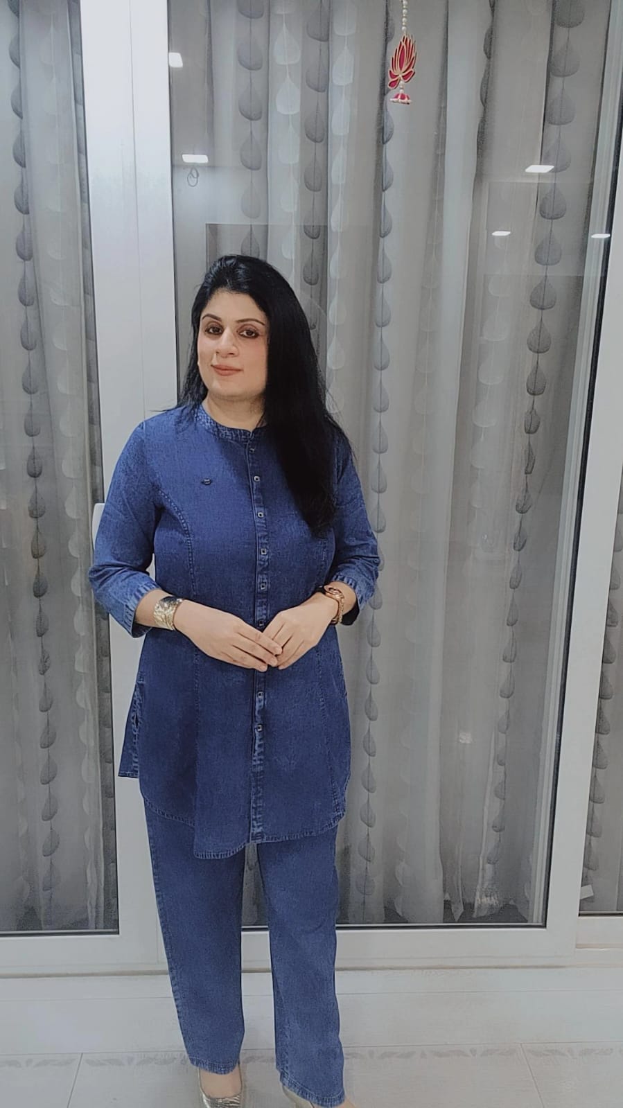 Soft Blue Denim Co-ord Set