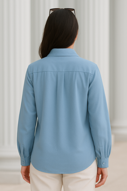 Classic Solid Georgette Shirt