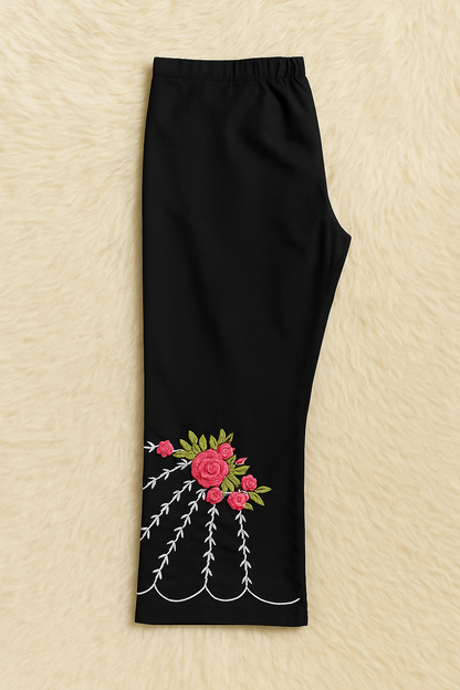 Black Embroidered Co-ord Set 3