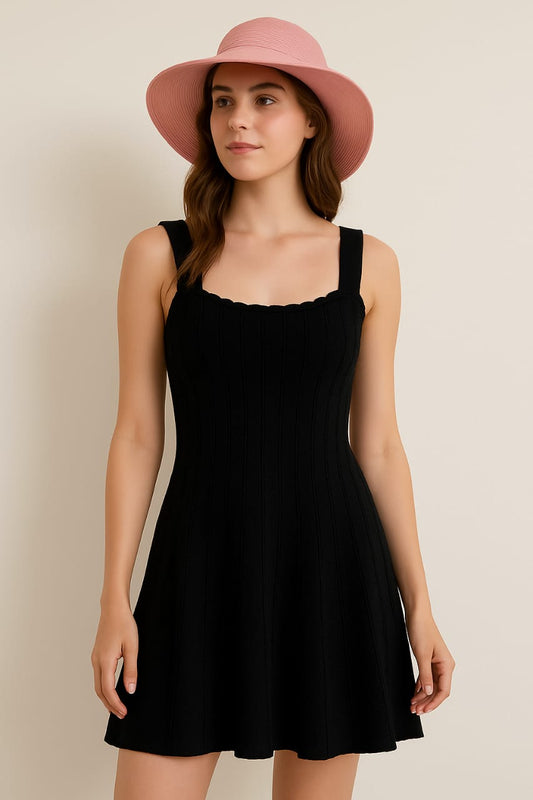 Cotton Knit Noir Dress