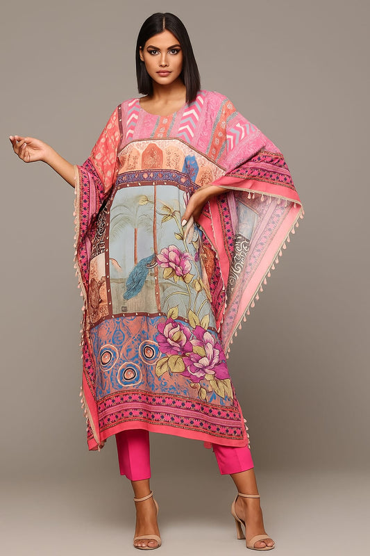 Kaftan Set - Soft Digital Printed Crepe