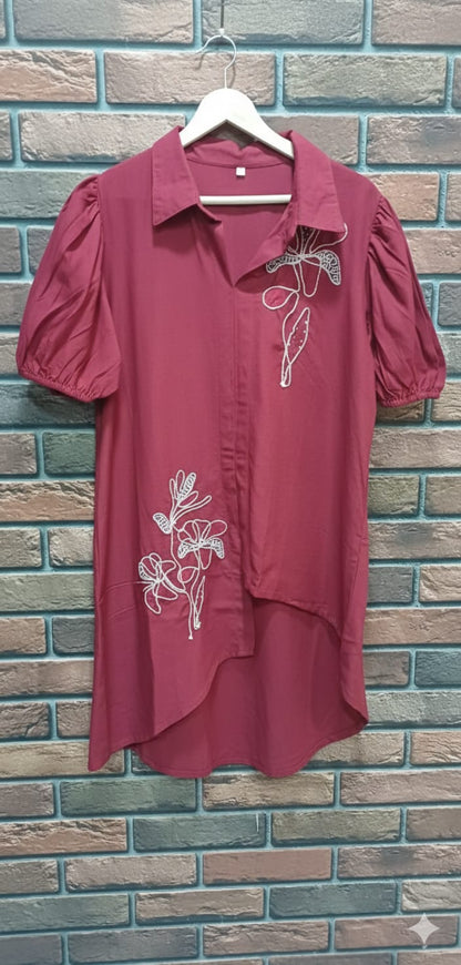 Brick Red Cotton Co-Ord Set