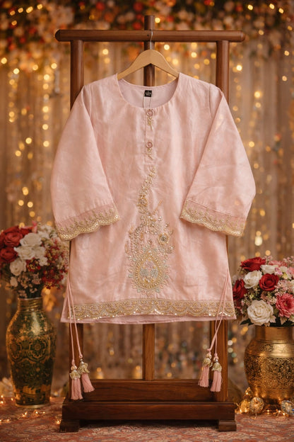 Blush Pink Embellished Suit