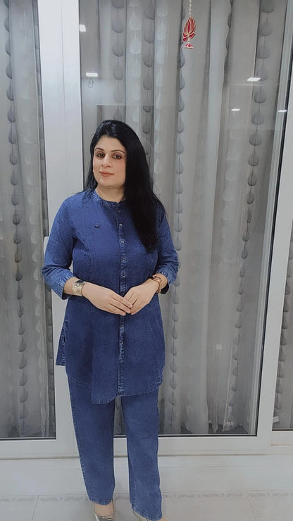 Soft Blue Denim Co-ord Set