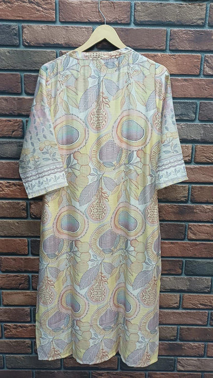 Soft Pastel Imported Long Kurta – Super Comfortable Everyday Wear