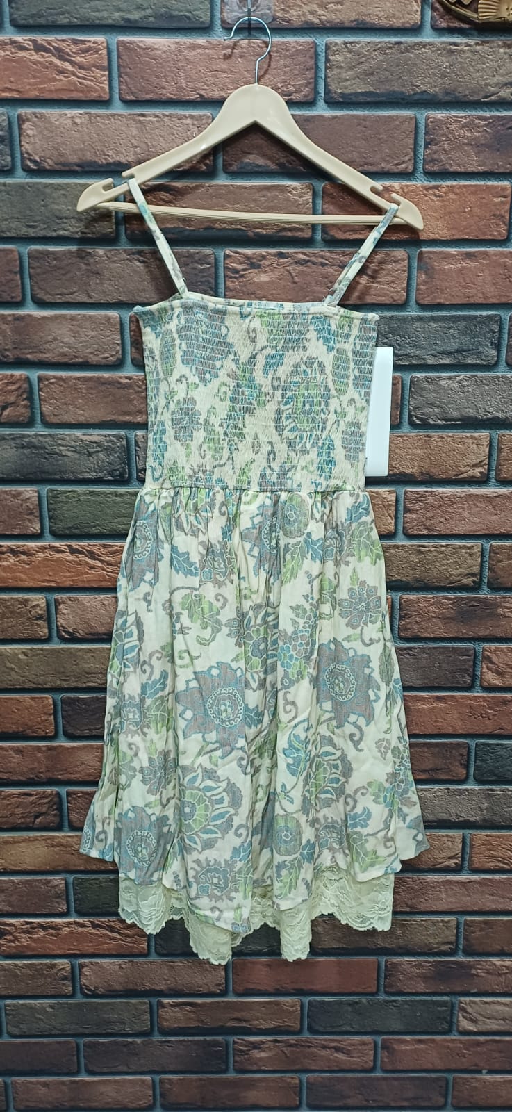 Floral Blue Two-Piece Free-Size Dress Set