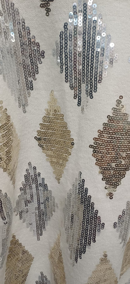 Dazzling Diamond Sequin Knit Sweater