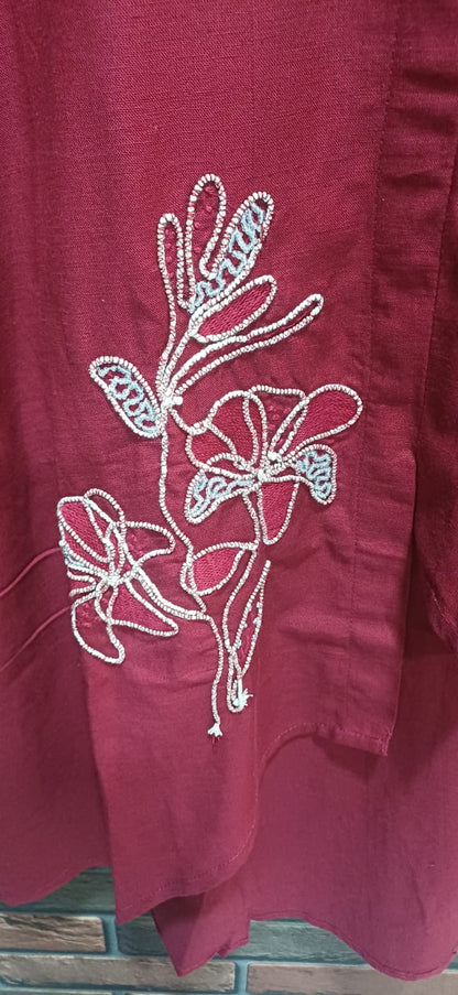 Brick Red Cotton Co-Ord Set