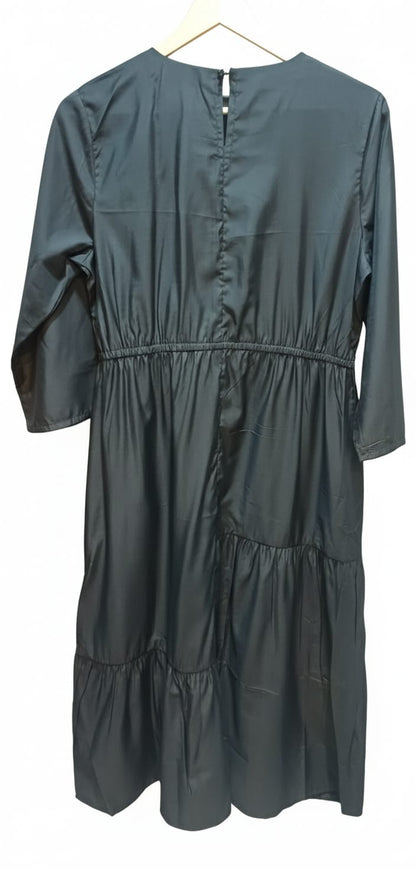 Sequined Tiered A-Line Midi Dress