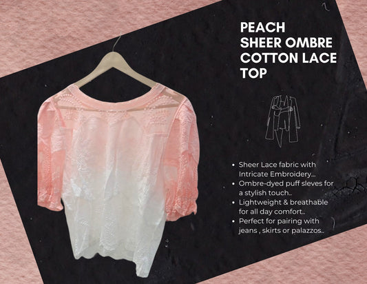 Elegant Sheer Ombre Lace Top
