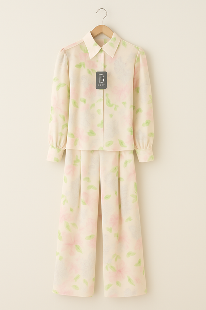 Blush Pastel Floral Co-ord Set