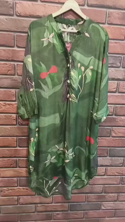 Emerald Garden Printed Kurta Dress