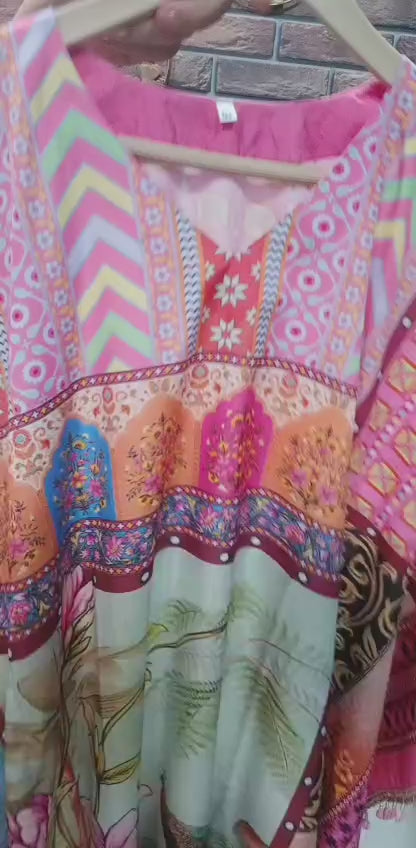 Kaftan Set - Soft Digital Printed Crepe