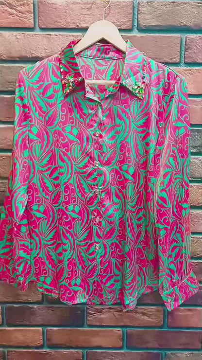 🌟 Sunset Swirl Satin Shirt – BStuzio Exclusive