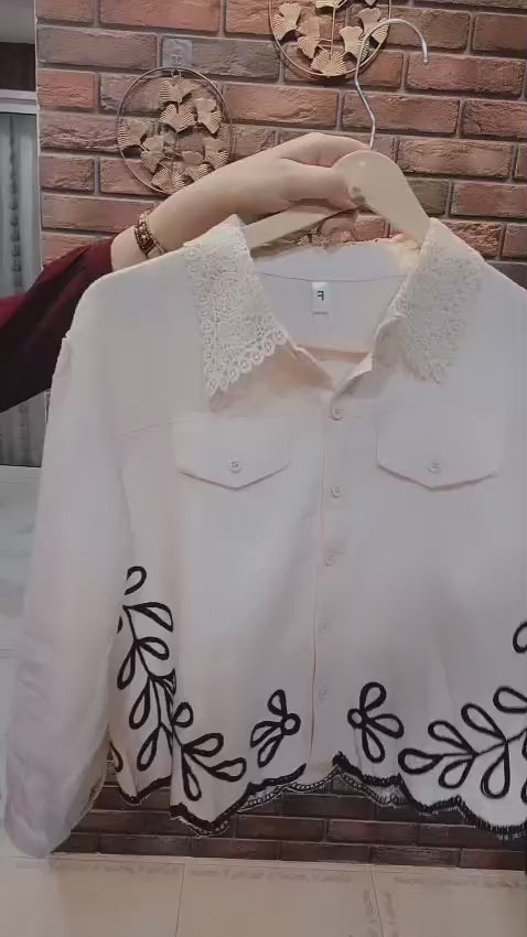 Off White Cropped Shirt